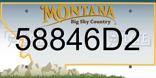 58846D2 Montana License Plate