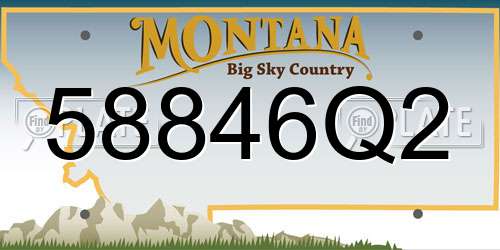 58846Q2 Montana License Plate