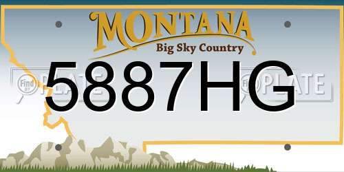 5887HG Montana License Plate