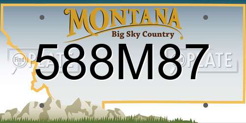 588M87 Montana License Plate