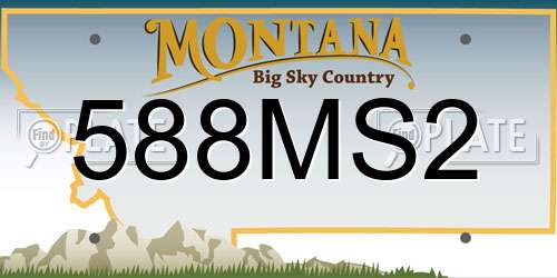 588MS2 Montana License Plate