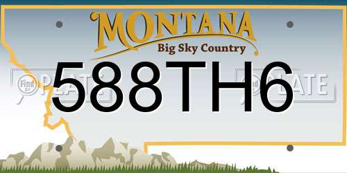 588TH6 Montana License Plate