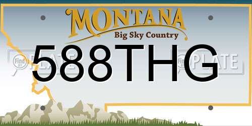 588THG Montana License Plate