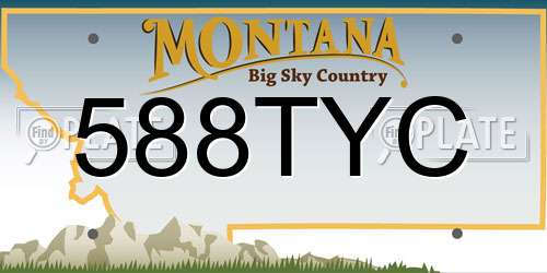 588TYC Montana License Plate