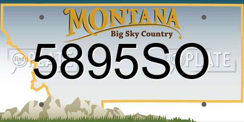 5895SO Montana License Plate
