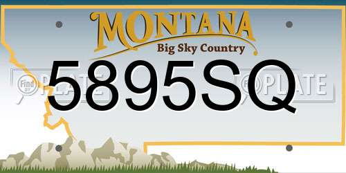 5895SQ Montana License Plate