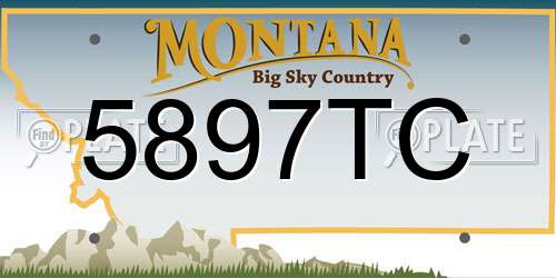 5897TC Montana License Plate