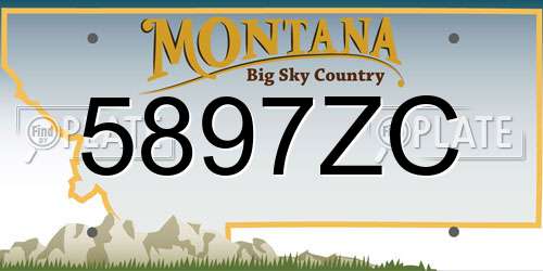 5897ZC Montana License Plate