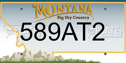 589AT2 Montana License Plate