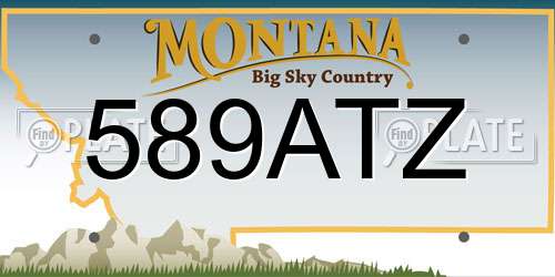 589ATZ Montana License Plate