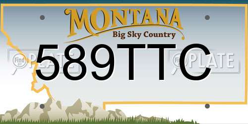 589TTC Montana License Plate