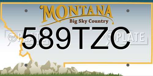 589TZC Montana License Plate
