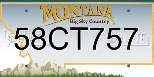 58CT757 Montana License Plate