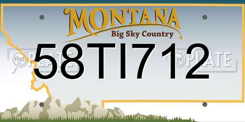 58TI712 Montana License Plate
