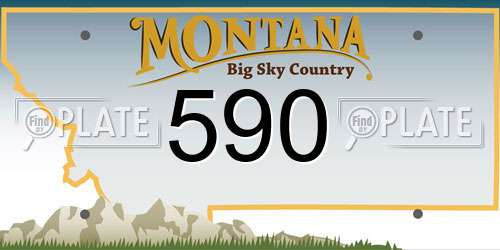 590 Montana License Plate