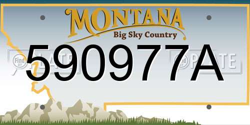 590977A Montana License Plate