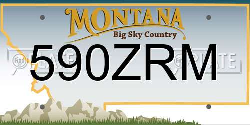 590ZRM Montana License Plate