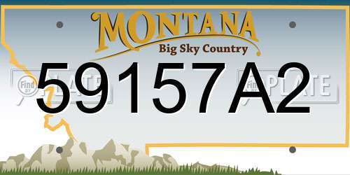 59157A2 Montana License Plate