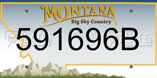 591696B Montana License Plate