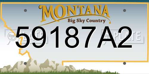 59187A2 Montana License Plate