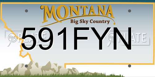 591FYN Montana License Plate