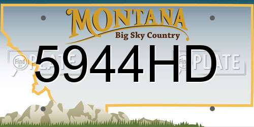 5944HD Montana License Plate