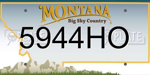 5944HO Montana License Plate