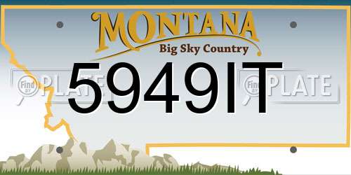 5949IT Montana License Plate