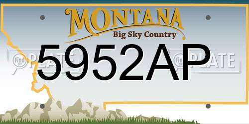 5952AP Montana License Plate