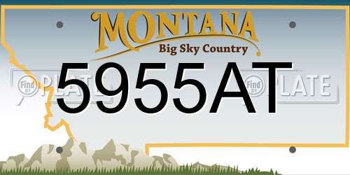 5955AT Montana License Plate