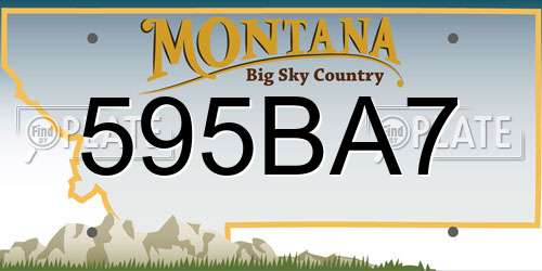 595BA7 Montana License Plate