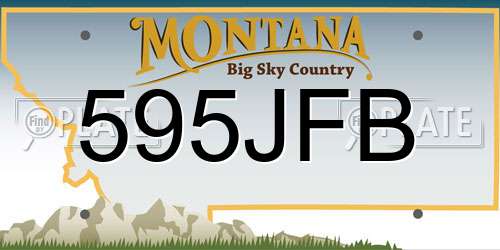 595JFB Montana License Plate