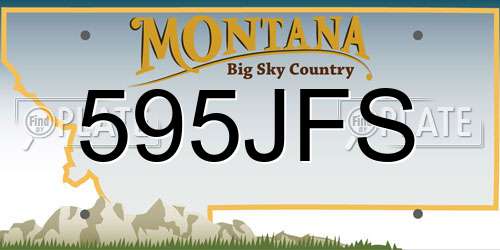595JFS Montana License Plate