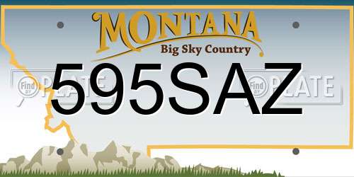 595SAZ Montana License Plate