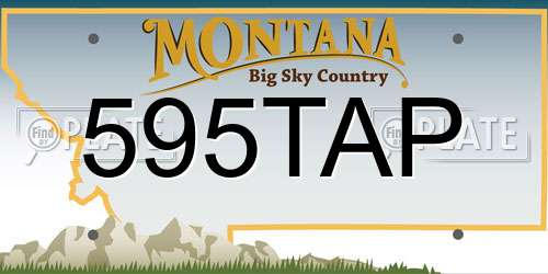595TAP Montana License Plate