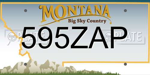 595ZAP Montana License Plate