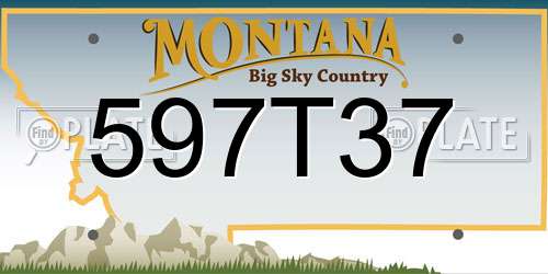 597T37 Montana License Plate