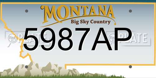5987AP Montana License Plate