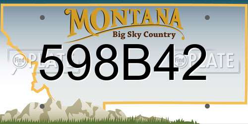 598B42 Montana License Plate