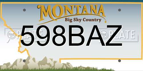 598BAZ Montana License Plate
