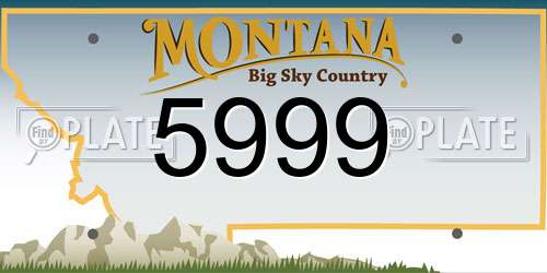 5999 Montana License Plate
