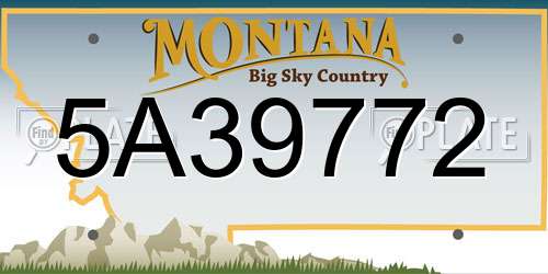 5A39772 Montana License Plate