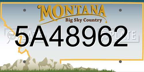 5A48962 Montana License Plate