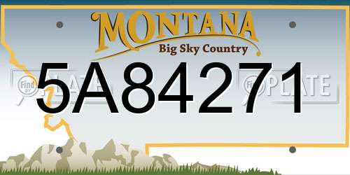 5A84271 Montana License Plate