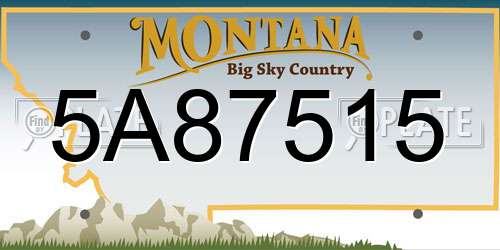 5A87515 Montana License Plate