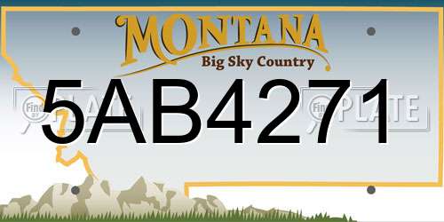 5AB4271 Montana License Plate