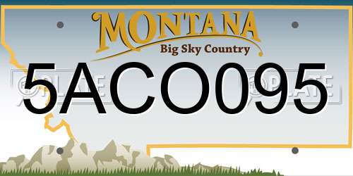 5ACO095 Montana License Plate