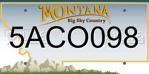 5ACO098 Montana License Plate