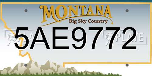 5AE9772 Montana License Plate