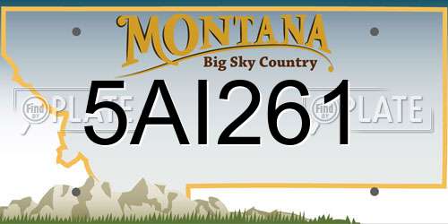 5AI261 Montana License Plate
